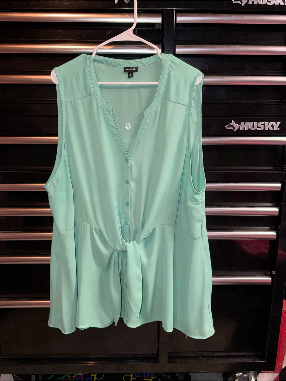 torrid Mint Green Sleeveless Tie-Front Camisole